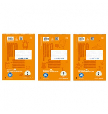 Notizblock 040741002, Lineatur 2 | liniert / Lineatur 2, A5, 90g, orange, 40 Blatt